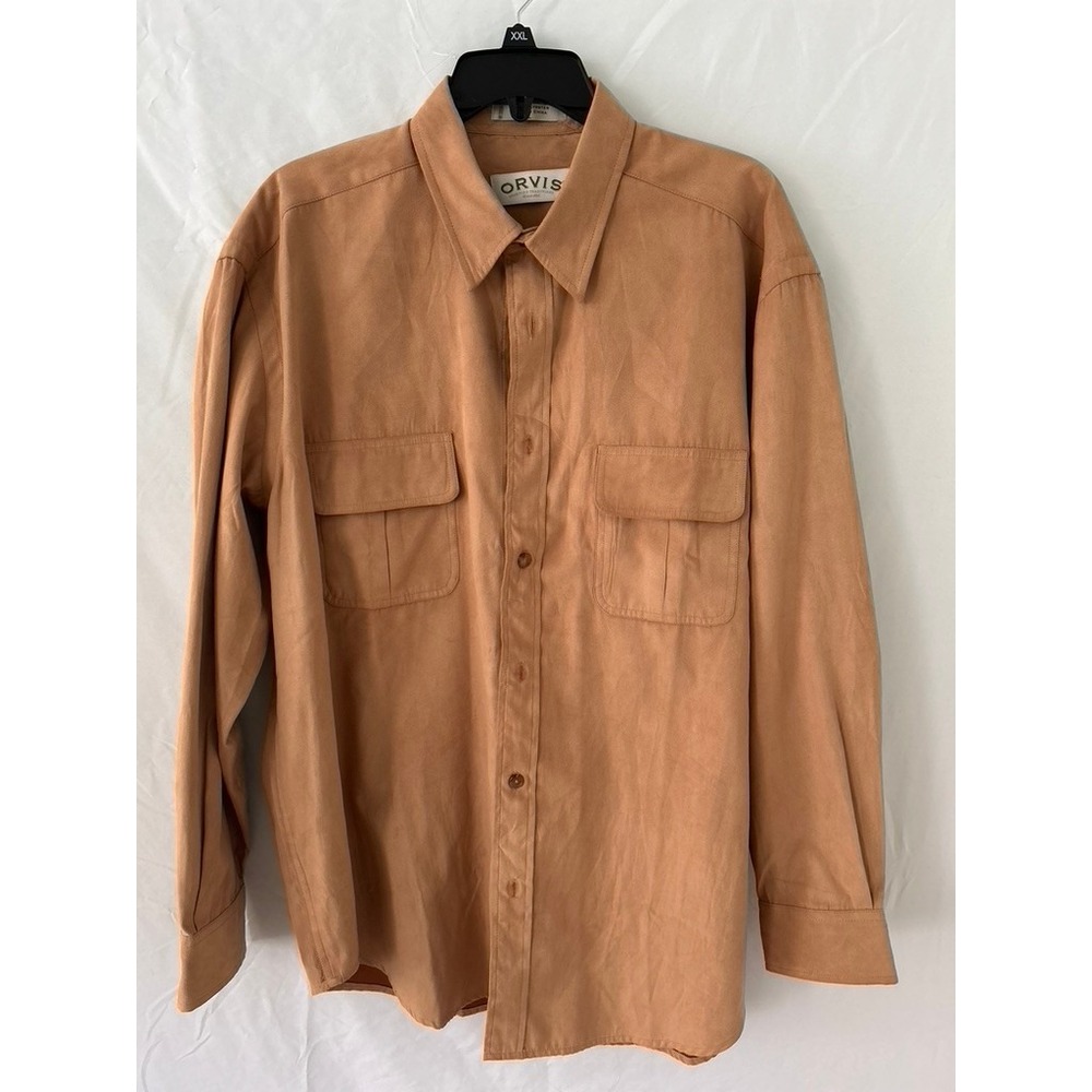 Orvis Sporting Traditions Shirt Mens Large Long Sleeve Button Front‎ Tan Pockets